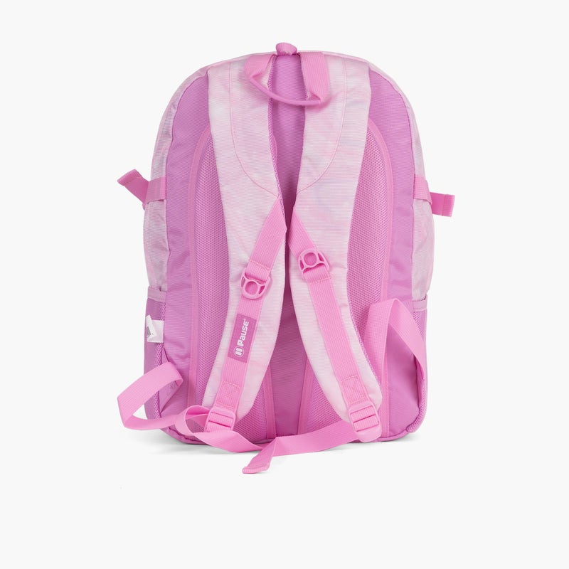 PAUSE Pink Logo Detail Backpack for Girls - Image 2